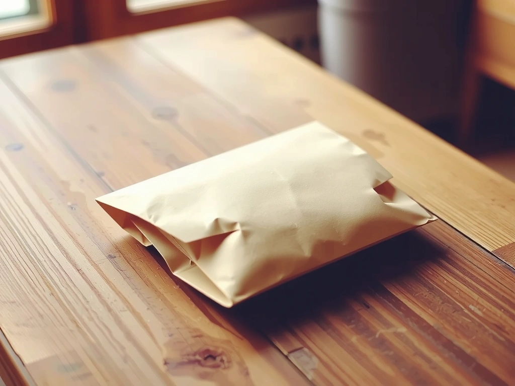 Verschlossener Brief auf Holztisch als Symbol für Datenschutz